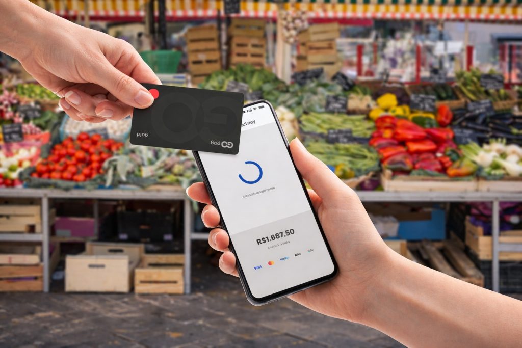 App GoPag maquininha no celular